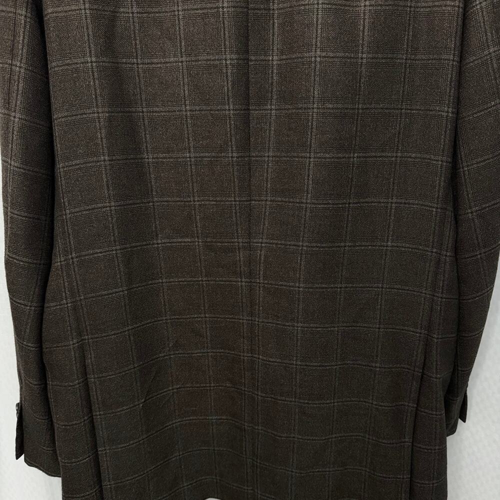 Loro Piana Cashmere Blazer Mens 48 L Brown Windowpane Sport Coat John Nordstrom - Picture 15 of 16